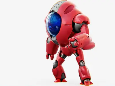 ASTRONAUT BOT V-2000  RIGGED 3D model