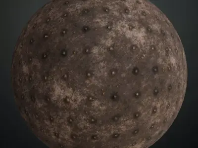 Rusted Rough Perforated Metal Sheet PBR Seamless Texture