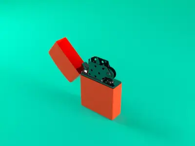 High Poly Realistic Zippo Lighter 3D model