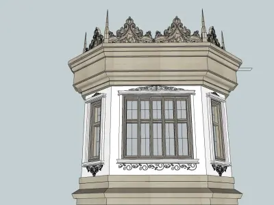 Classical window wall sketchup 3d model 3D model