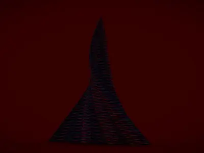 Tube Building Alien Crystal 2 3D model