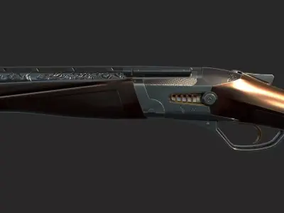 Heritage Plasma Shotgun Low-poly 3D model