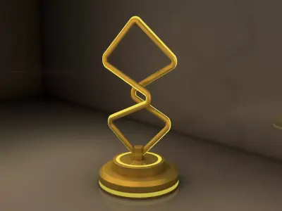 Gold Lamp 3D model