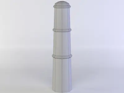 Metal column Low-poly 3D model