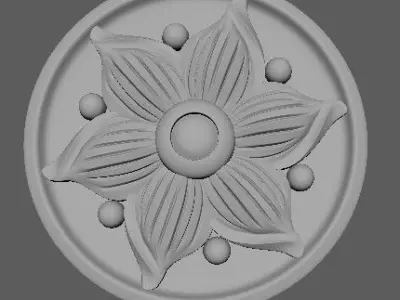 rosette flower 3D model 5