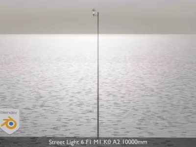 Street Light 6 F1 M1 K0 A2 10000mm Low-poly 3D model