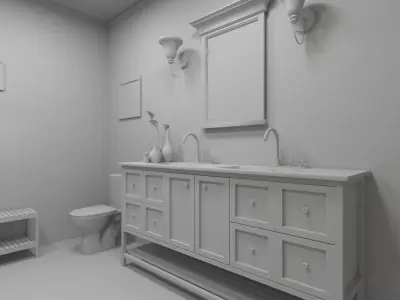 Bathroom 01 3D model