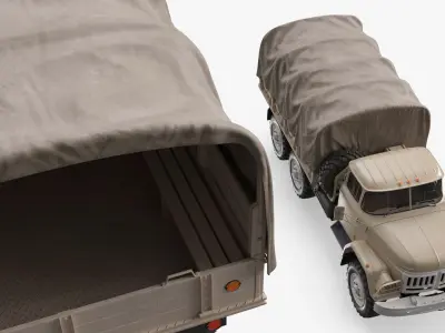  Field Supply Truck with Canvas Cargo Compartment Rigged 