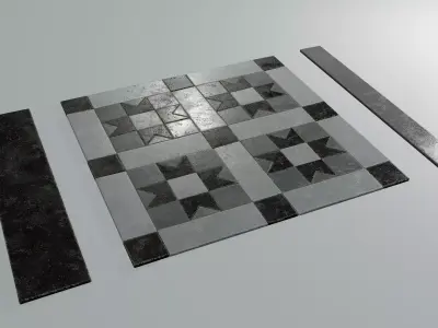 Victorian Floor Tiles Low-poly 3D model