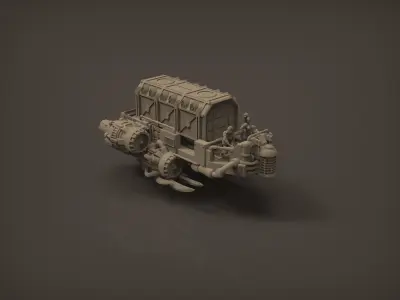 Wasteland Grav Cargo Train 3D print model