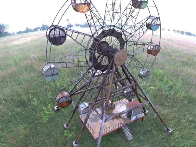 Abandoned Ferris Wheel 3D model