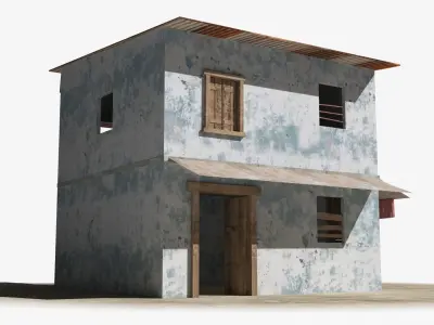Slum x9 Low-poly 3D model