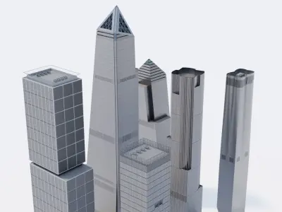Hudson Yards Buildings Complex 3D Model Pack