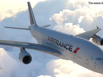  Air France Airbus A380 Rigged 