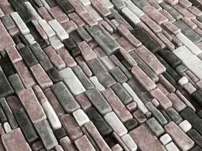 Paving brick smooth 3D model