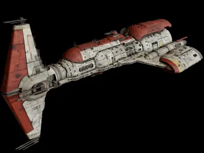 Star Wars Knights of the Old Republic Hammerhead Cruiser 3D model
