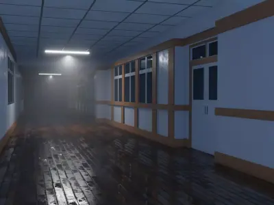 Schools Hole Low-poly 3D model