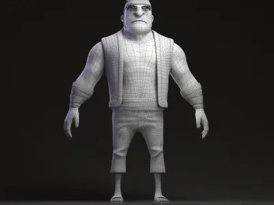 Street Fighter stylized Low-poly 3D model