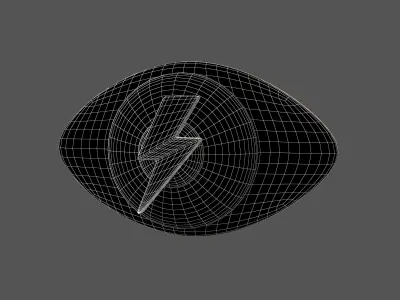 Eyes Symbol with Lighting v1 001 Low-poly 3D model