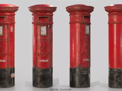 PostBox Low-poly 3D model