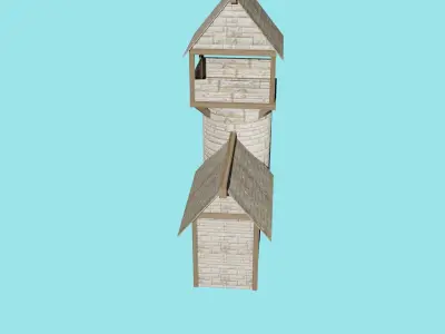 Watch Tower game ready PBR Free low-poly 3D model