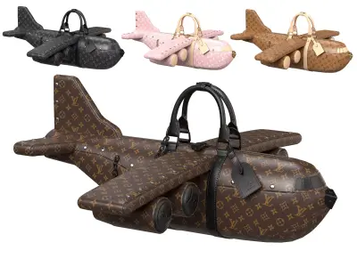 Louis Vuitton LV Airplane Bag by Virgil Abloh 3D Model Pack