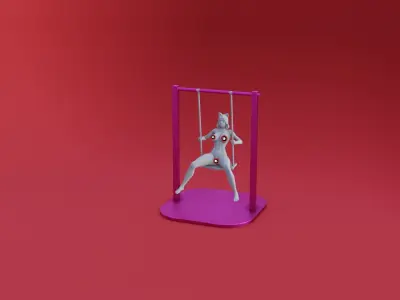 Girl on the swing 3D print model