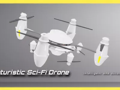 Futuristic Sci-Fi Drone 3D model