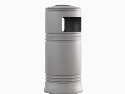 Street Trash Bin 03  Low-poly 3D model