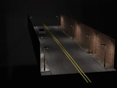 Calle desolada  3D model