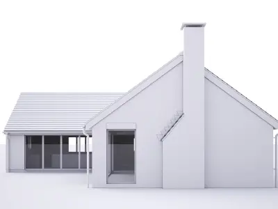 British House Barton Road 2 3D model