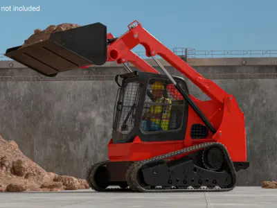  Skid Steer Loader with Operator and Soil Load Rigged 