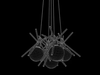 Beale 5 Light Pendant 3D model