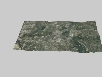 Fort Worth City Low-poly 3D model