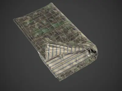 Sleeping Bag Low-poly 3D model