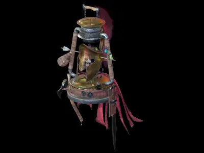lanthern 300 Game Asset Low-poly 3D model