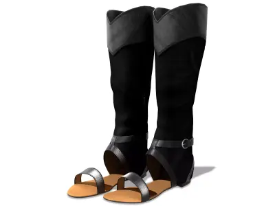 Lorie Flat Boots Sandals Low-poly 3D model