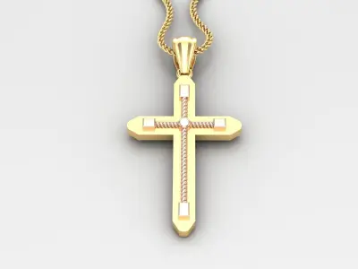 Cross Light Gold 4CP093 3DM STL 3D model