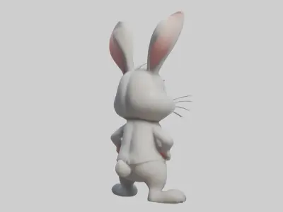 Cartoon Rabbit 3D model 12