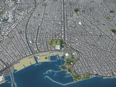 Athens  Low-poly 3D model