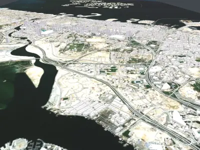 Cityscape Dubai United Arab Emirates 3D model