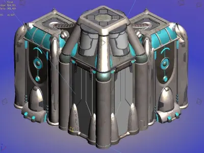 Space Station - City Wall Corner 01 3D model