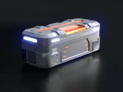 Sci Fi Box v3 Low-poly 3D model