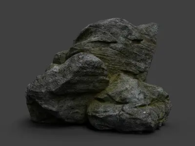 Rock 7-7 Low-poly 3D model