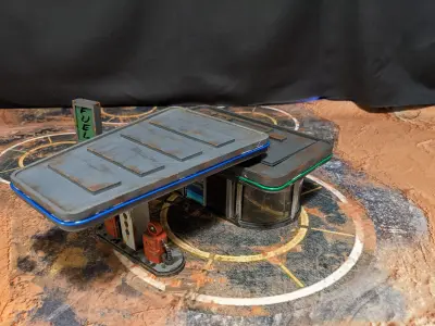 LIGHT UP FUEL STATION FOR 32MM GAMING 3D print model