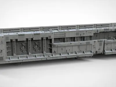 Sci-Fi architecture Elements collection 8 3D model