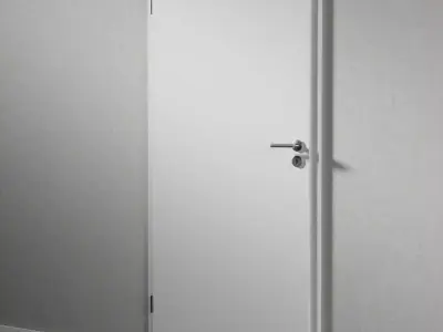 Interior Door Low-poly 3D model 2
