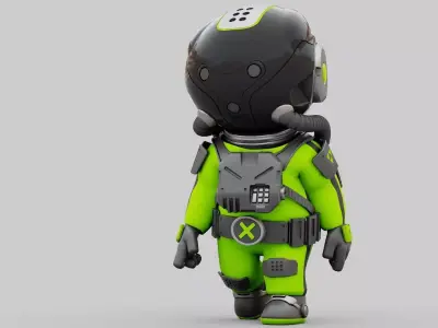 TOON  ASTRONAUT K-2000  RIGGED 3D model