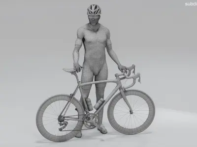  Male White Muscular Cyclist HQ 