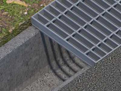 Gutter  Upper lid U type 3D model